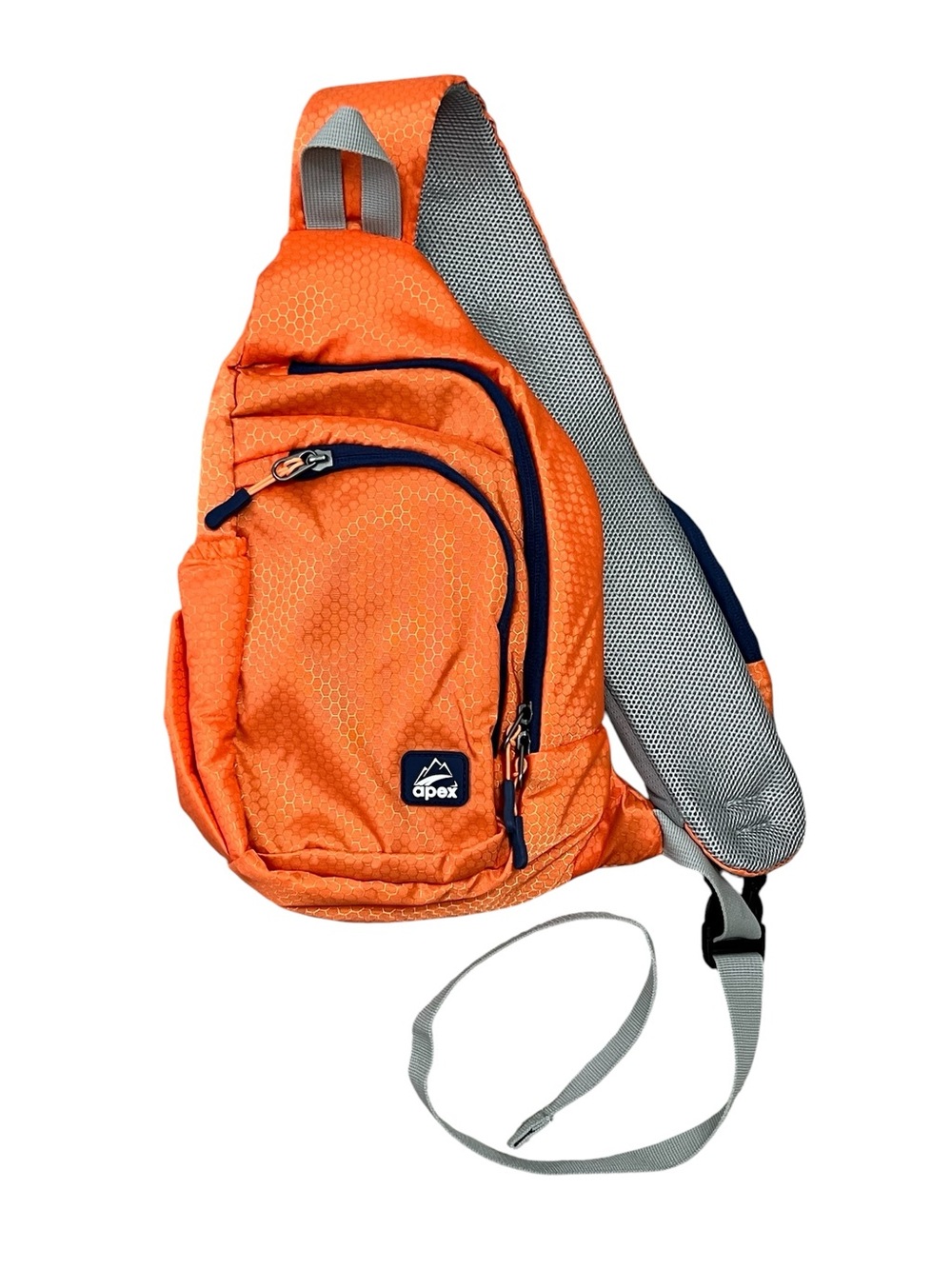 APEX small ORANGE CROSSBODY SLING BAG hiking bag LIKE NEW many compartments OS